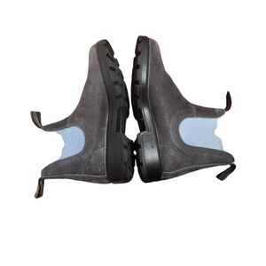 Blundstone Charcoal and Light Blue Boots
